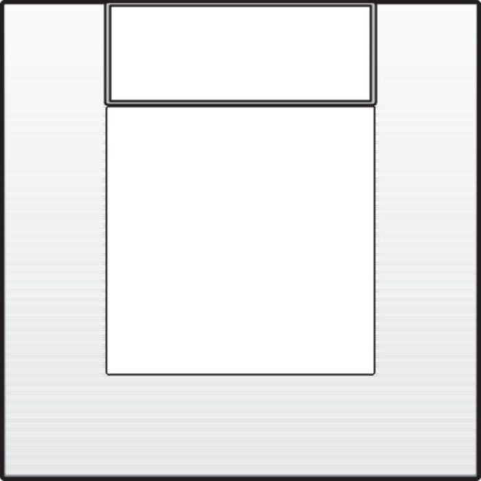 Plaque de recouvrement (71mm) simple avec porte-étiquette, blanc (ref:101-76101) – Image 1