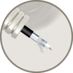 Elflex tube précâblé 20mm + coax 75 Ohm Telenet PE noir out 7mm <30m (100m) (ref:ELFLEXPE6 R 100)