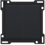 Manette double pour bouton poussoir, noir (ref:161-61505)