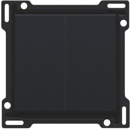 Manette double pour bouton poussoir, noir (ref:161-61505)