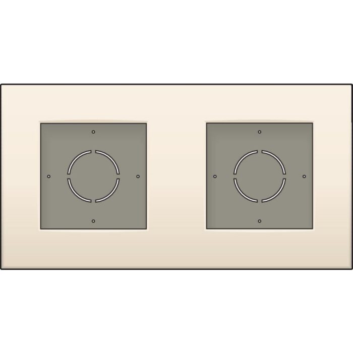 Boite apparante 2x  crème G06 (ref:100-80200) – Image 1
