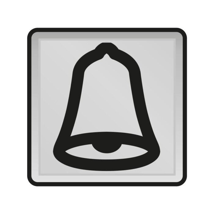 New Hydro voyant transparent avec symbole sonnerie pour boutons-poussoirs (ref:700-30100) – Image 1