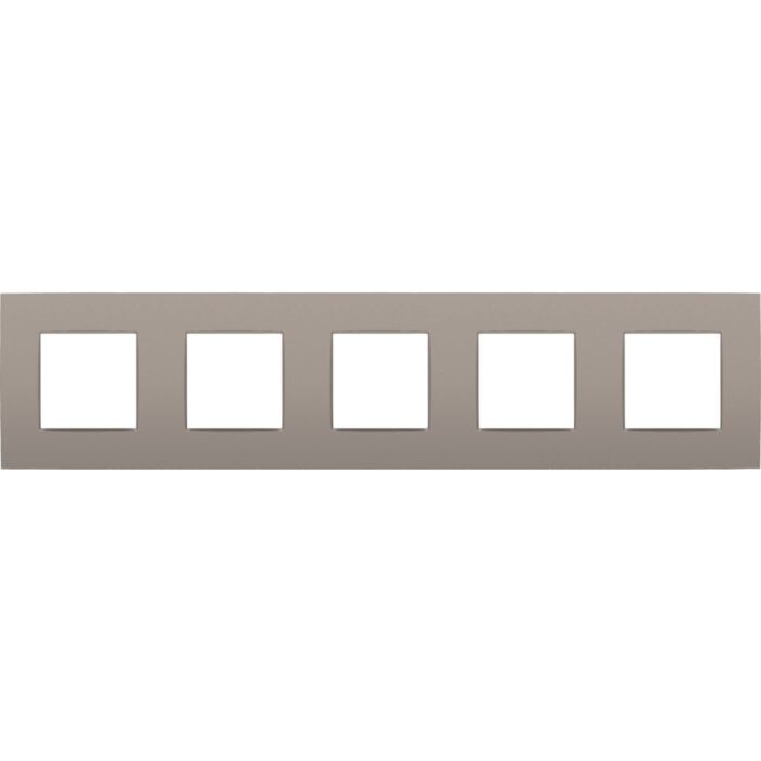 Plaque de recouvrement (71mm) quintuple horizontal, bronze (ref:123-76005) – Image 1