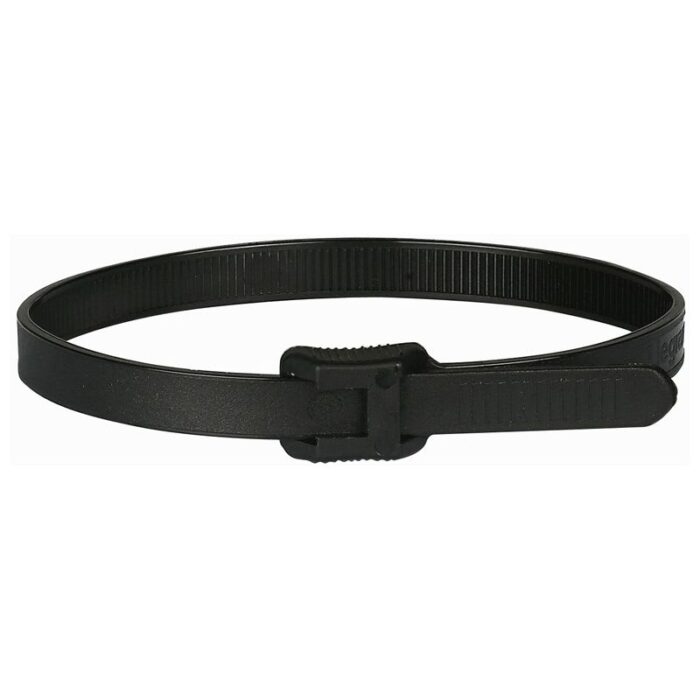 Collier Col 6 - long. 260 mm larg. 7,6mm-polyamide 6/6 noir (Pack de 100)  (ref:31930) – Image 1