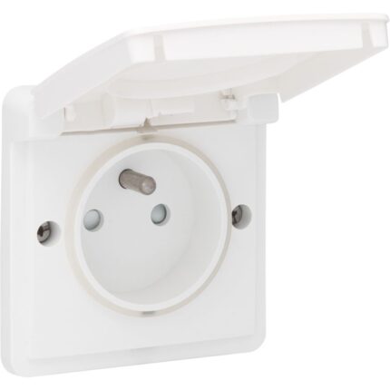 Hydro prise 2P+T (broche) blanc (ref:701-36600)