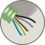 Green Flex tube précâblé 25mm LS0H vert + installation H07Z1-U 5G4mm² (50m) (ref:GF5G4 R 50)