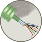 Green Flex tube précâblé 16mm LS0H vert + alarm LS0H 8X0,22mm² (100m) (ref:GF8X0,22 R 100)