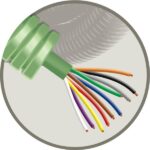 Green Flex tube précâblé 16mm LS0H vert + téléphonie SGG 10X0,8mm (100m) (ref:GF10X0,8 R 100)