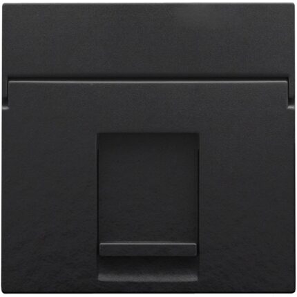 Enjoliveur pour connexion data avec 1 prise RJ, piano NOIR (ref:200-65100)