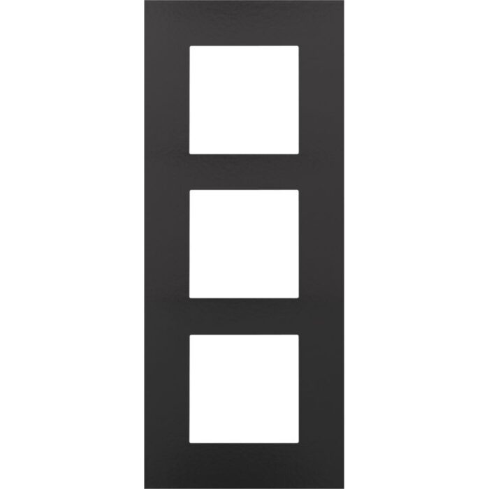 Plaque triple, entraxe 60mm, piano NOIR (ref:200-76300) – Image 1