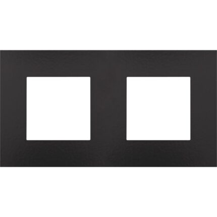 Plaque double, entraxe 71mm, piano NOIR (ref:200-76800)