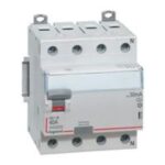 Disjoncteur Interrupteur différentiel DX³ 4P 30mA 40A Type A - 4 modules (ref:411760)