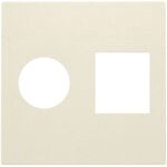 Plaque centrale TV + RJ45, Telenet Interkabel, crème (ref:100-65702)