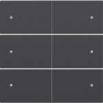 Set de finition pour bouton-poussoir sextuple, libre de potentiel, 24 V, avec LE (ref:122-60150)