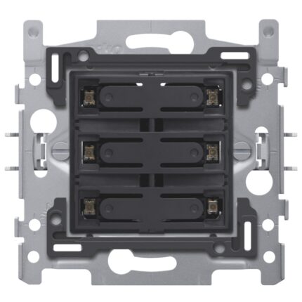 Socle pour sextuple bouton-poussoir libre de potentiel 24V N.O. avec LED bleue (ref:170-60160)