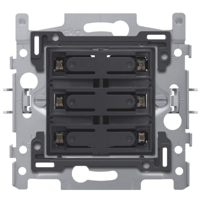 Socle pour sextuple bouton-poussoir libre de potentiel 24V N.O. avec LED bleue (ref:170-60160) – Image 1