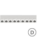 Repère Mémocab - lettre D noir sur fond blanc - 2,3 mm (Pack de 240)  (ref:37829)