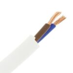 H05VV-F VTMB câble de raccordement PVC souple gaine lisse 500V blanc 2X1mm² (100m) (ref:H05VV-F2X1I R 100)