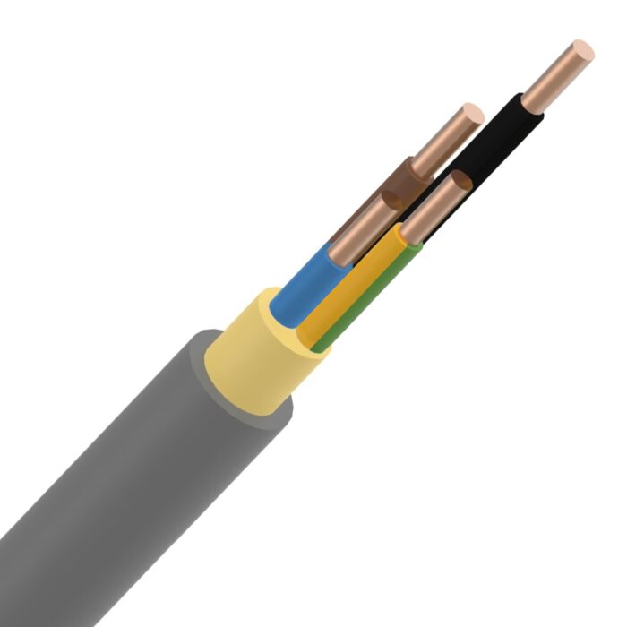 XVB câble d'installation XLPE/PVC 1kV Cca s3d2a3 gris 4G10mm² (50m) (ref:XVB4G10-CCA R 50) – Image 1