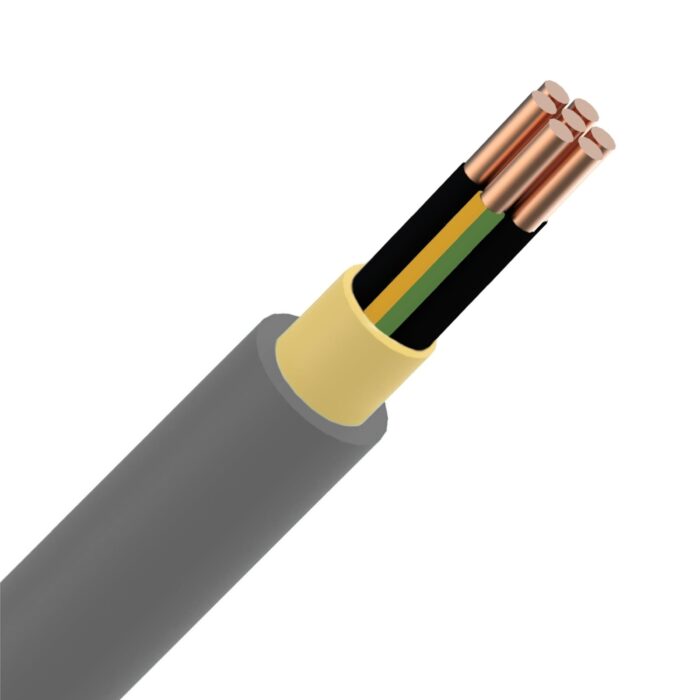 XVB câble d'installation XLPE/PVC 1kV multi Cca s3d2a3 gris 7G2,5mm² (100m) (ref:XVB7G2,5-CCA R 100) – Image 1