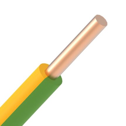 VTB H05V-U fil PVC massif 500V Eca 70°C vert/jaune 1mm² (100m) (ref:VTB1YG-ECA R 100)