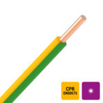 VOB H07V-U fil PVC massif 750V Eca 70°C vert/jaune 4mm² (100m) (ref:V0B4YG-ECA R 100)