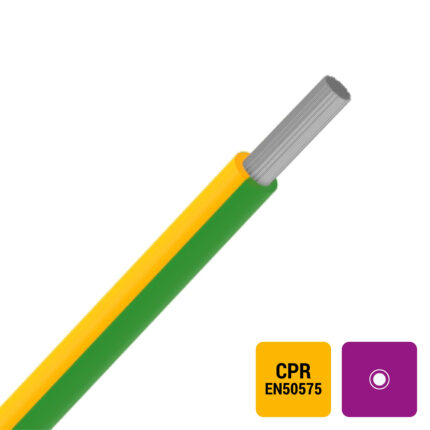 VOBst H07V-KT fil PVC souple étamé Eupen 750V Eca 70°C vert/jaune 10mm² (100m) (ref:V0BST10YG-ECA R 100)