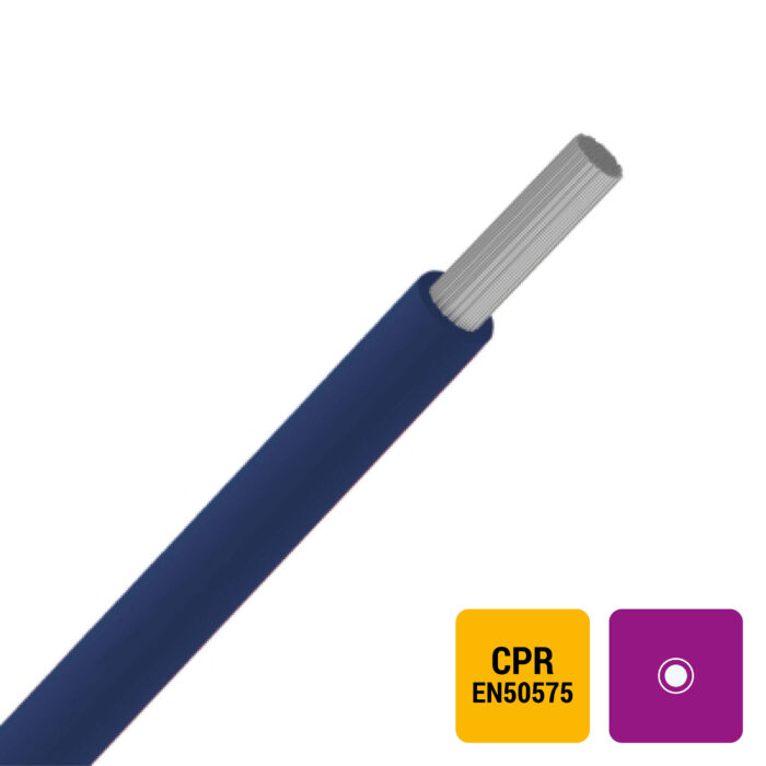 VOBst H07V-KT fil PVC souple étamé Eupen 750V Eca 70°C bleu saphir RAL5003 1,5 (100m) (ref:V0BST1,5DB-ECA R 100) – Image 1