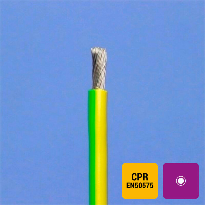 VOBst H07V-KT fil PVC souple étamé 750V Eca 60°C vert/jaune 2,5mm² (100m) (ref:H07V-KT2,5YG-ECA R 100) – Image 1