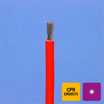 VOBst H07V-KT fil PVC souple étamé 750V Eca 60°C rouge 10mm² (100m) (ref:H07V-KT10R-ECA R 100)