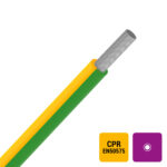 VOBst H07V-KT fil PVC souple étamé 750V Eca 60°C vert/jaune 10mm² (100m) (ref:H07V-KT10YG-ECA R 100)