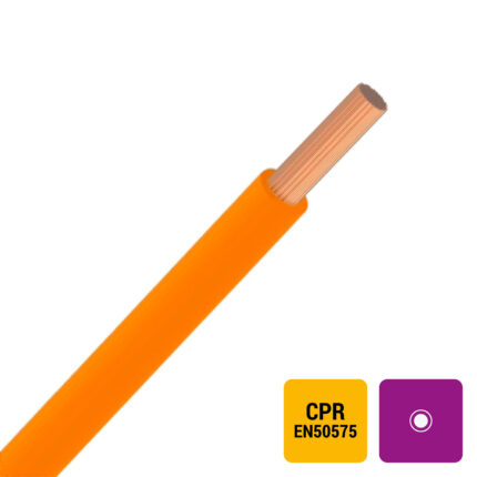 VTBs H05V-K fil PVC souple 500V Eca 70°C orange 0,5mm² (100m) (ref:H05V-K0,50R-ECA R 100)