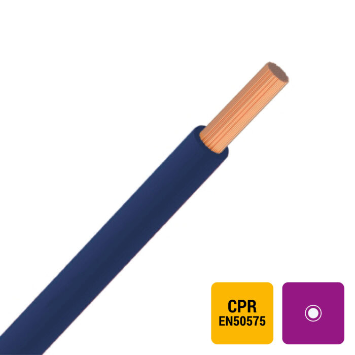 VTBs H05V-K fil PVC souple Eupen 500V Eca 60°C bleu saphir RAL5003 1mm² (100m) (ref:VTBS1DB-ECA R 100) – Image 1