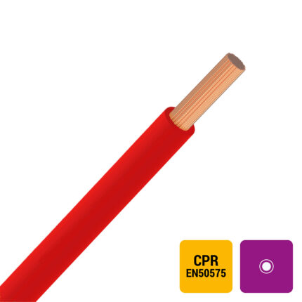 VOBs H07V-K fil PVC souple 750V Eca 60°C rouge 2,5mm² (100m) (ref:H07V-K2,5R-ECA R 100)