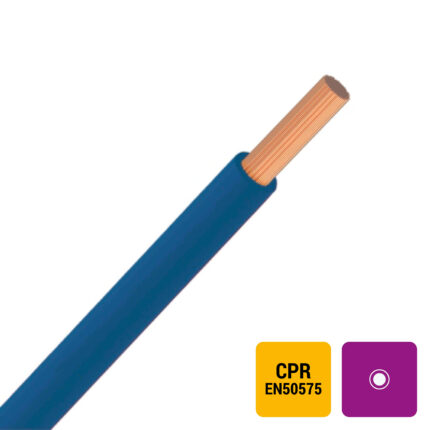 VOBs H07V-K fil PVC souple 750V Eca 60°C bleu gentiane RAL5010 1,5mm² (100m) (ref:H07V-K1,5DB-ECA R 100)
