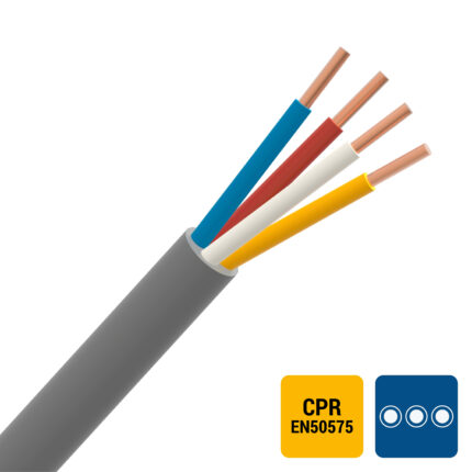 SVV câble signalisation PVC intérieur 150V Cca s3d2a3 gris 4X0,8mm (100m) (ref:SVV4X0,8-CCA R 100)