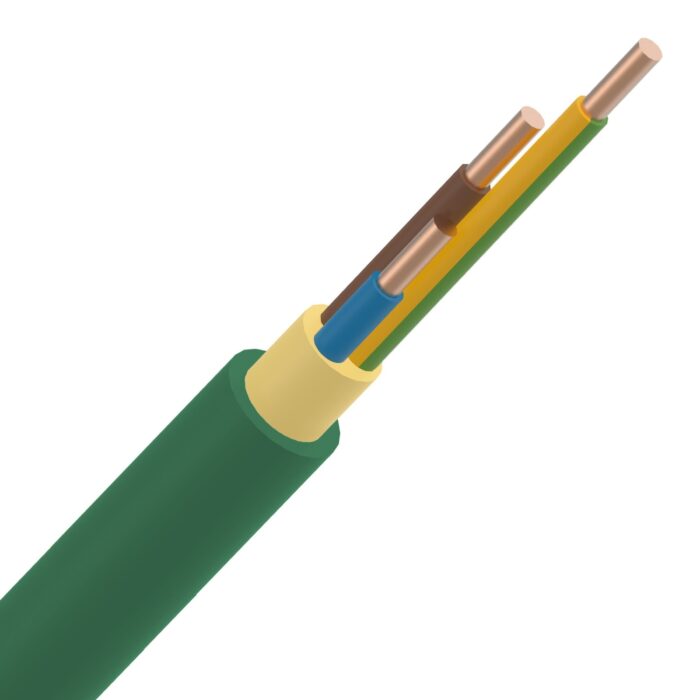 XGB câble d'installation XLPE/LS0H 1kV Cca s1d2a1 vert 3G4mm² (100m) (ref:XGB3G4-CCA R 100) – Image 1