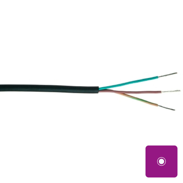 H05RR-F CTLB câble souple caoutchouc noir 500V 5G0,75mm² (100m) (ref:H05RR-F5G0,75 R 100) – Image 1