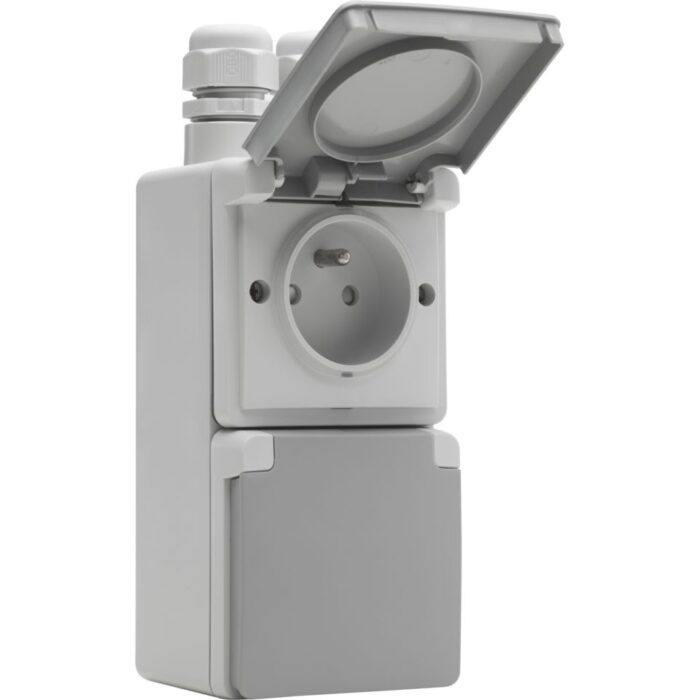 HYDRO PRISE DOUBLE 2P+T bornes auto (ref:700-37735) – Image 1