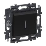 Valena Next deux dir. à voyant 10AX appareil complet noir à griffes (ref:741741)