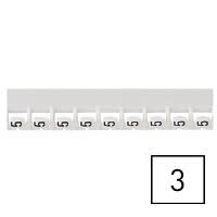 Repère Mémocab - chiffre 3 noir sur fond blanc - 2,3 mm (Pack de 600)  (ref:37783)
