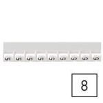 Repère Mémocab - chiffre 8 noir sur fond blanc - 2,3 mm (Pack de 600)  (ref:37788)