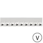 Repère Mémocab - lettre V noir sur fond blanc - 2,3 mm (Pack de 240)  (ref:37847)