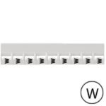 Repère Mémocab - lettre W noir sur fond blanc - 2,3 mm (Pack de 240)  (ref:37848)